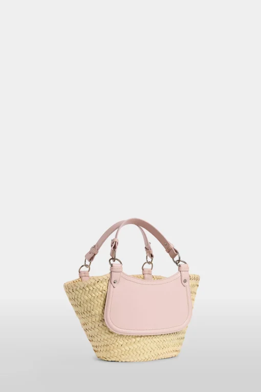 Borsa di Paglia Media Rosa