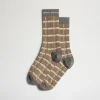 Calze a Quadri Marroni e Beige