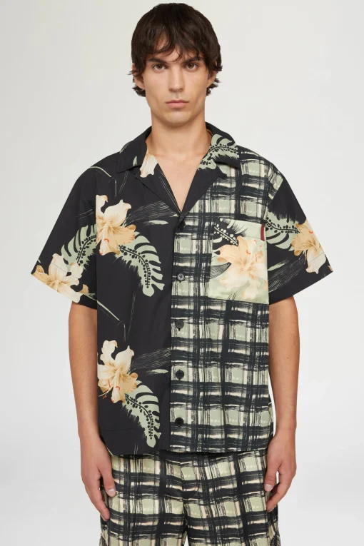 Camicia stampa Floreale e Quadri