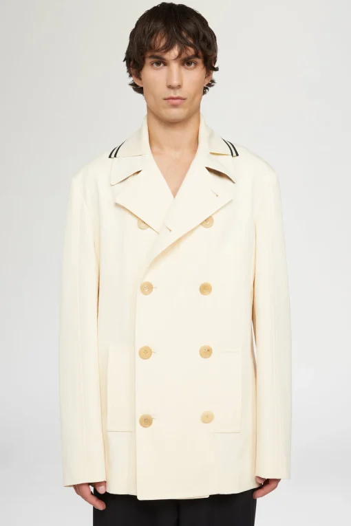 Cappotto Doppiopetto Crema
