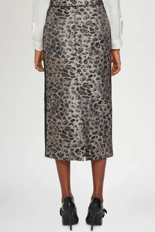 Gonna Midi Stampa Animalier