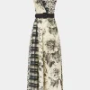 Midi Abito Stampa Tropicale & Leopardo