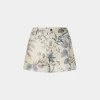 Pantaloncini di Pelle Stampa Tropicale
