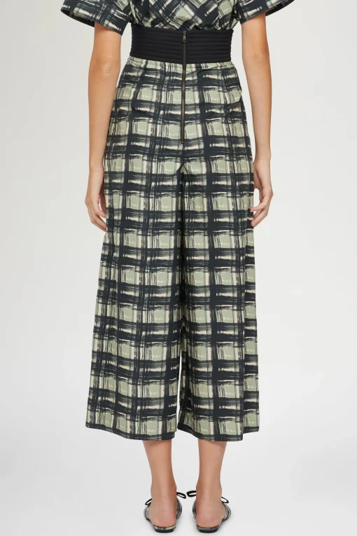 Pantaloni a Gamba Larga Quadri