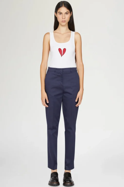 Pantaloni Slim Blu