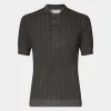 Polo in Maglia Grigia