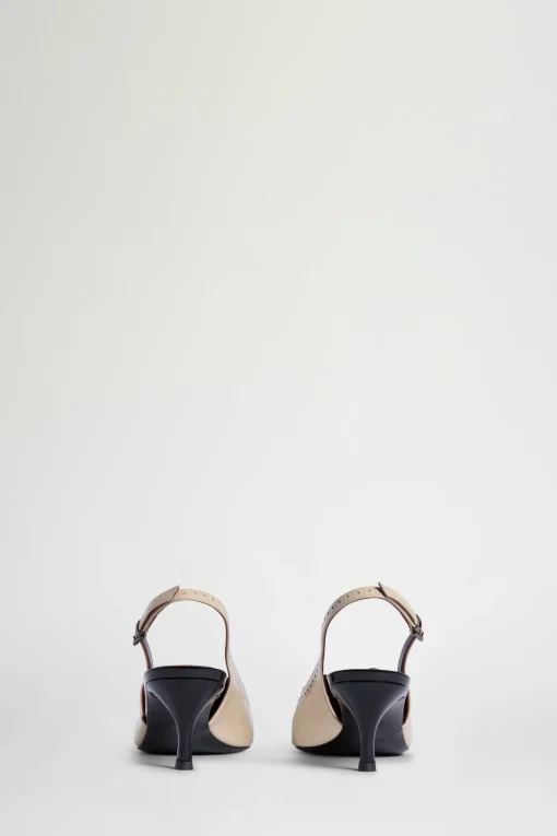 Slingback Nere & Ecrù