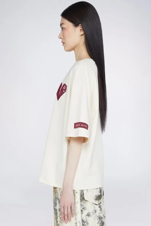 T-shirt Cuore Crema