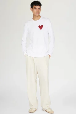 T-shirt Cuore Spezzato Lunga Bianca