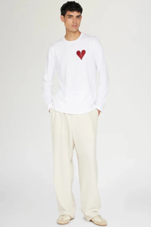 T-shirt Cuore Spezzato Lunga Bianca