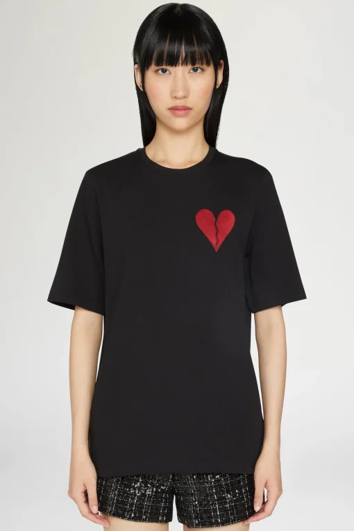 T-shirt Cuore Spezzato Nera