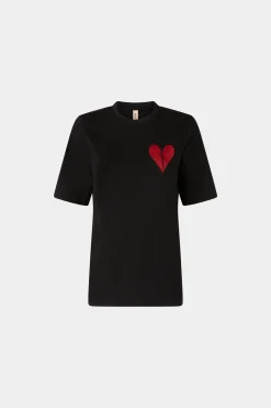 T-shirt Cuore Spezzato Nera